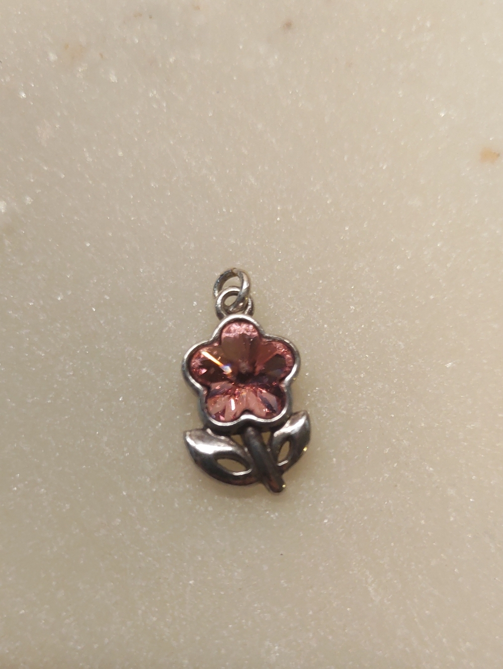 Brighton Crystal Flower Pendant/Charm Pink
